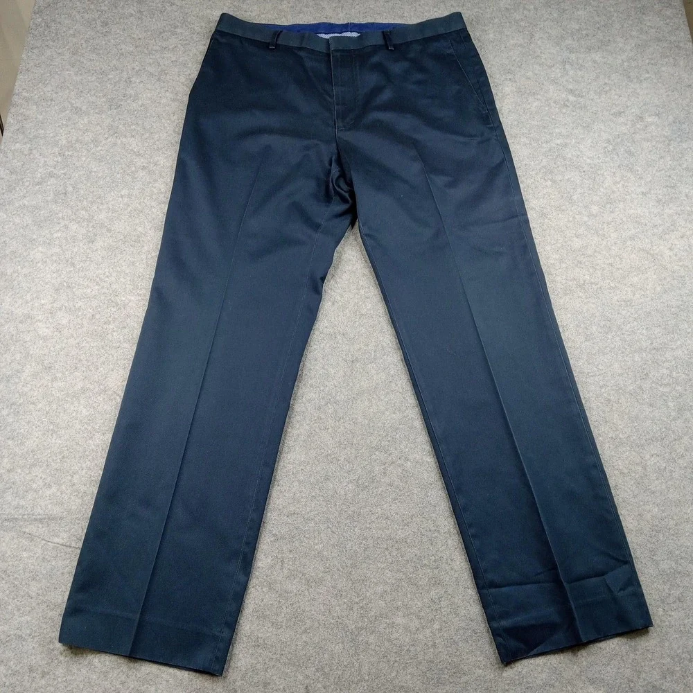 Banana Republic‎ Pants Mens 35x32 Navy Non Iron Chino Tailored Slim Fit Dress